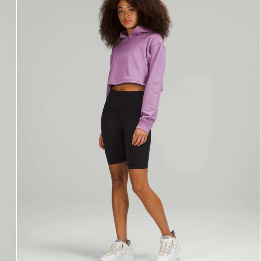 lululemon all yours crop hoodie size 8 lavender
